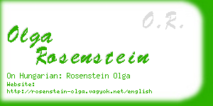 olga rosenstein business card